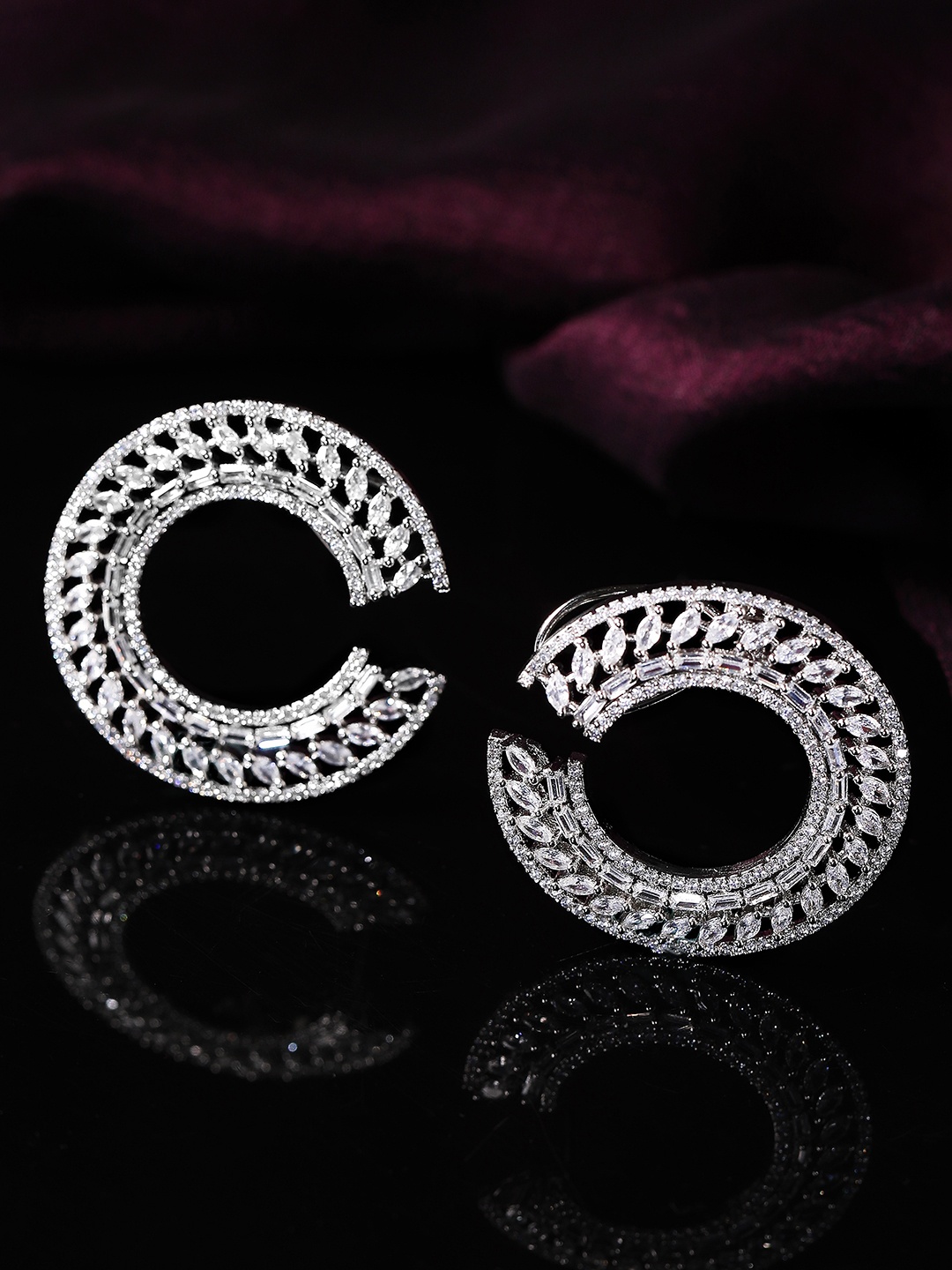 

Rubans Silver-Plated Classic Drop Earrings