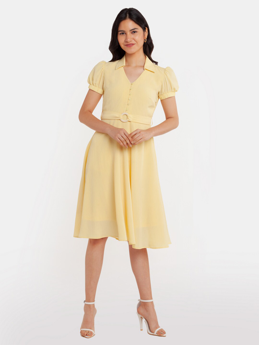 

Zink London women Yellow Dress