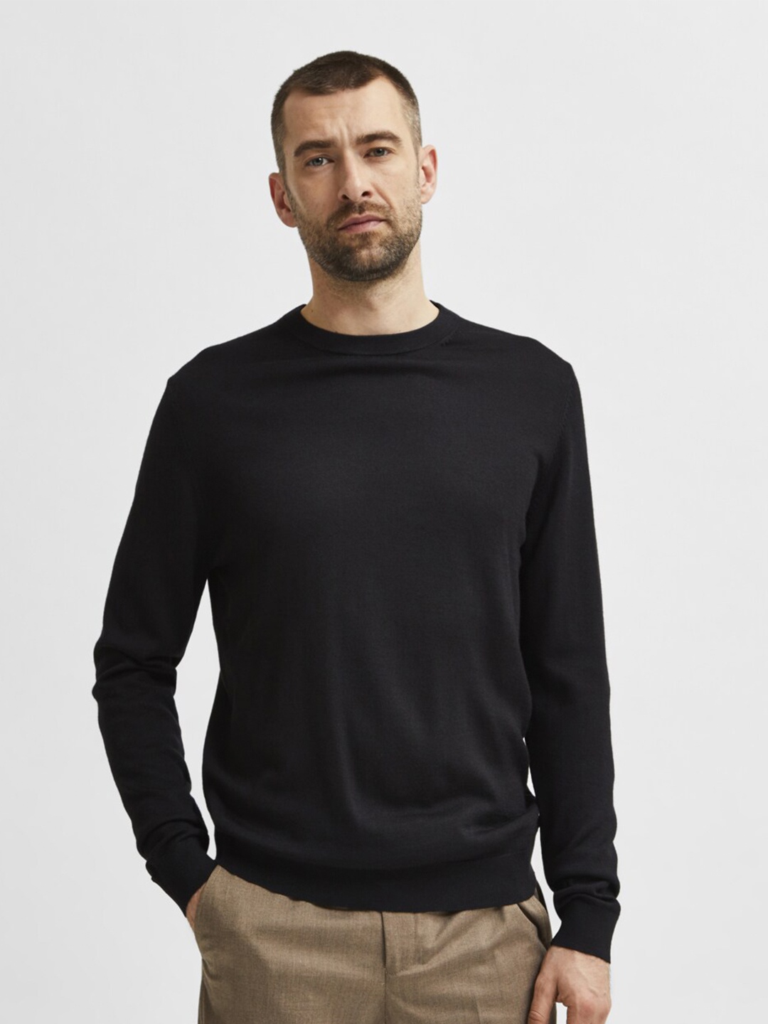 

SELECTED Men Black Pullover