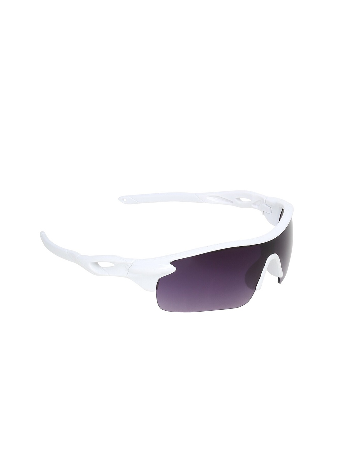 

CRIBA Unisex Grey Lens & White Sports Sunglasses With UV Protected Lens