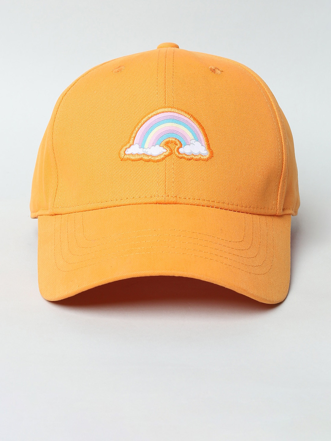 

ONLY Women Yellow Embroidered Visor Cap