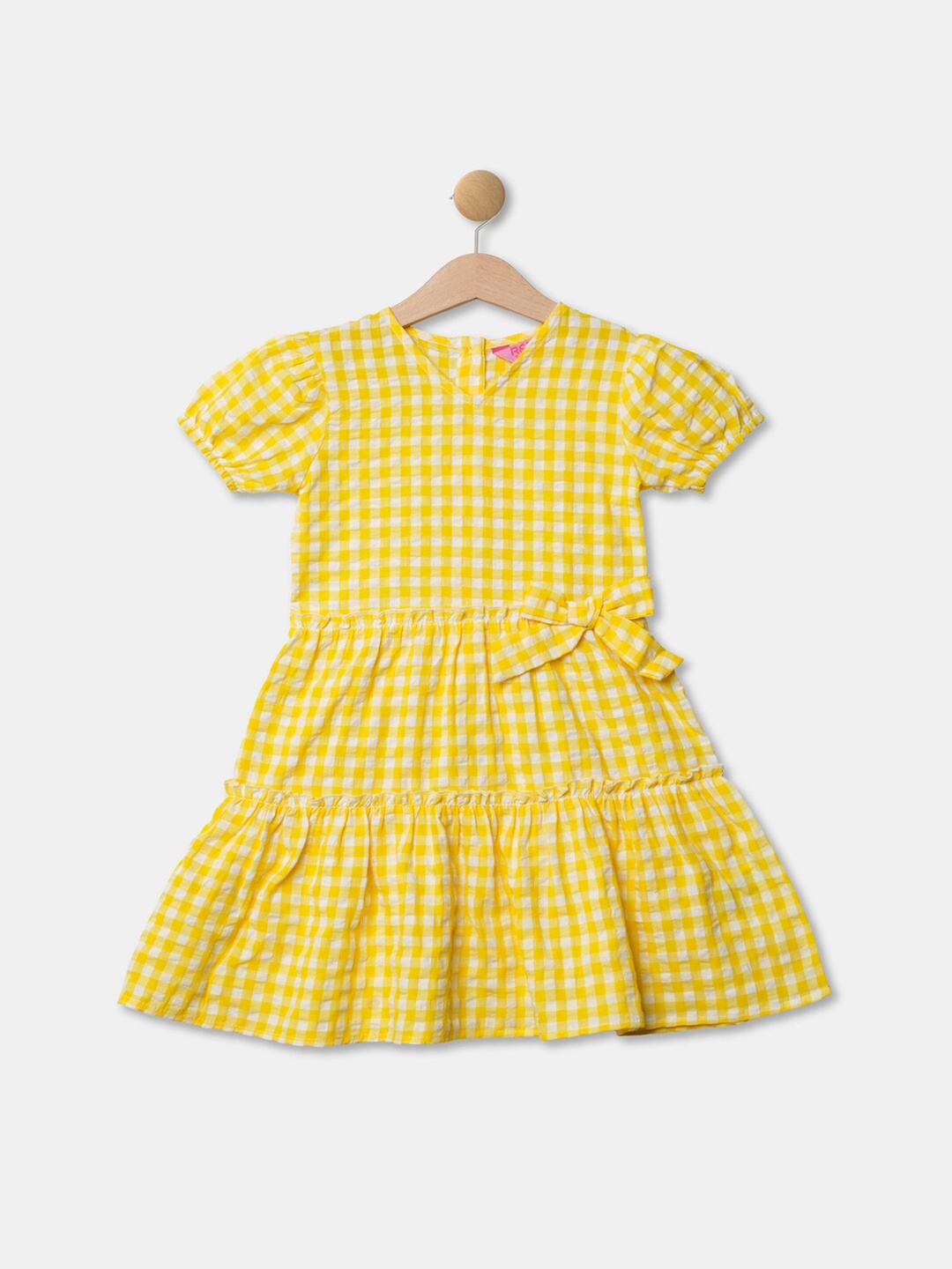 

R&B Girls Yellow Checked Top