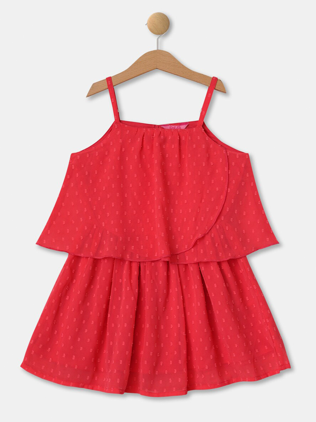 

R&B Girls Red Embroidered Top