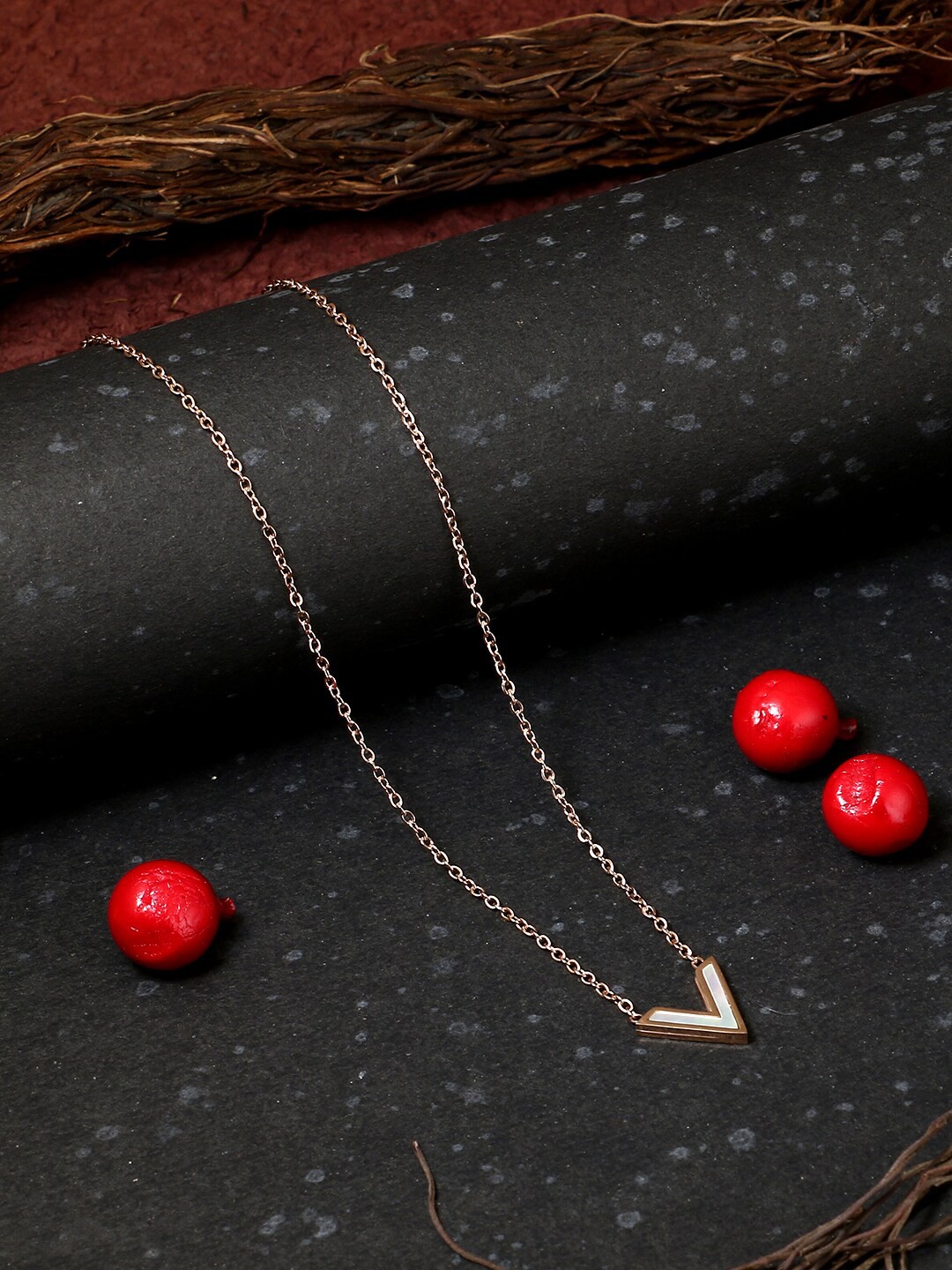 

Adwitiya Collection Rose Gold-Plated Chain