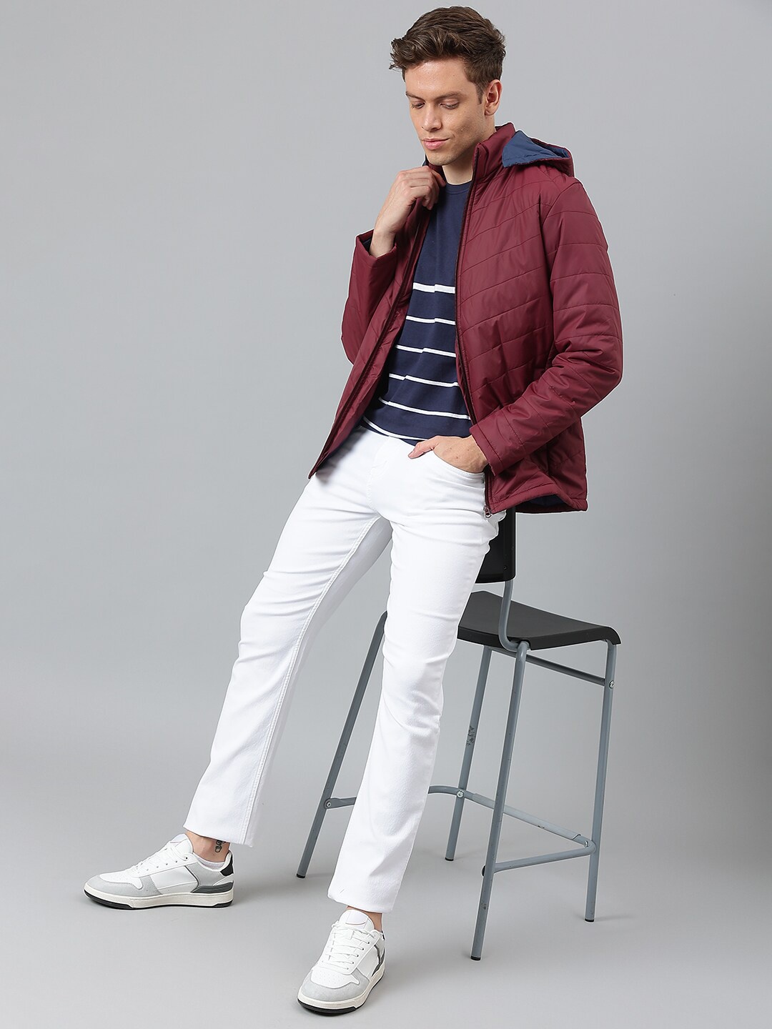 

Hubberholme Men Burgundy Lightweight Outdoor Puffer Jacket