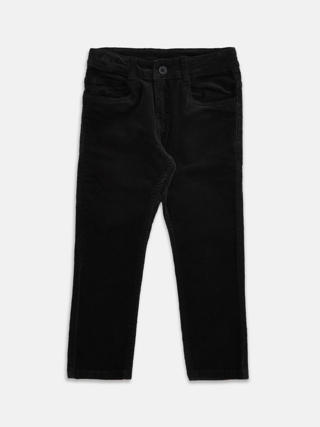 

Pantaloons Junior Boys Black Solid Trousers