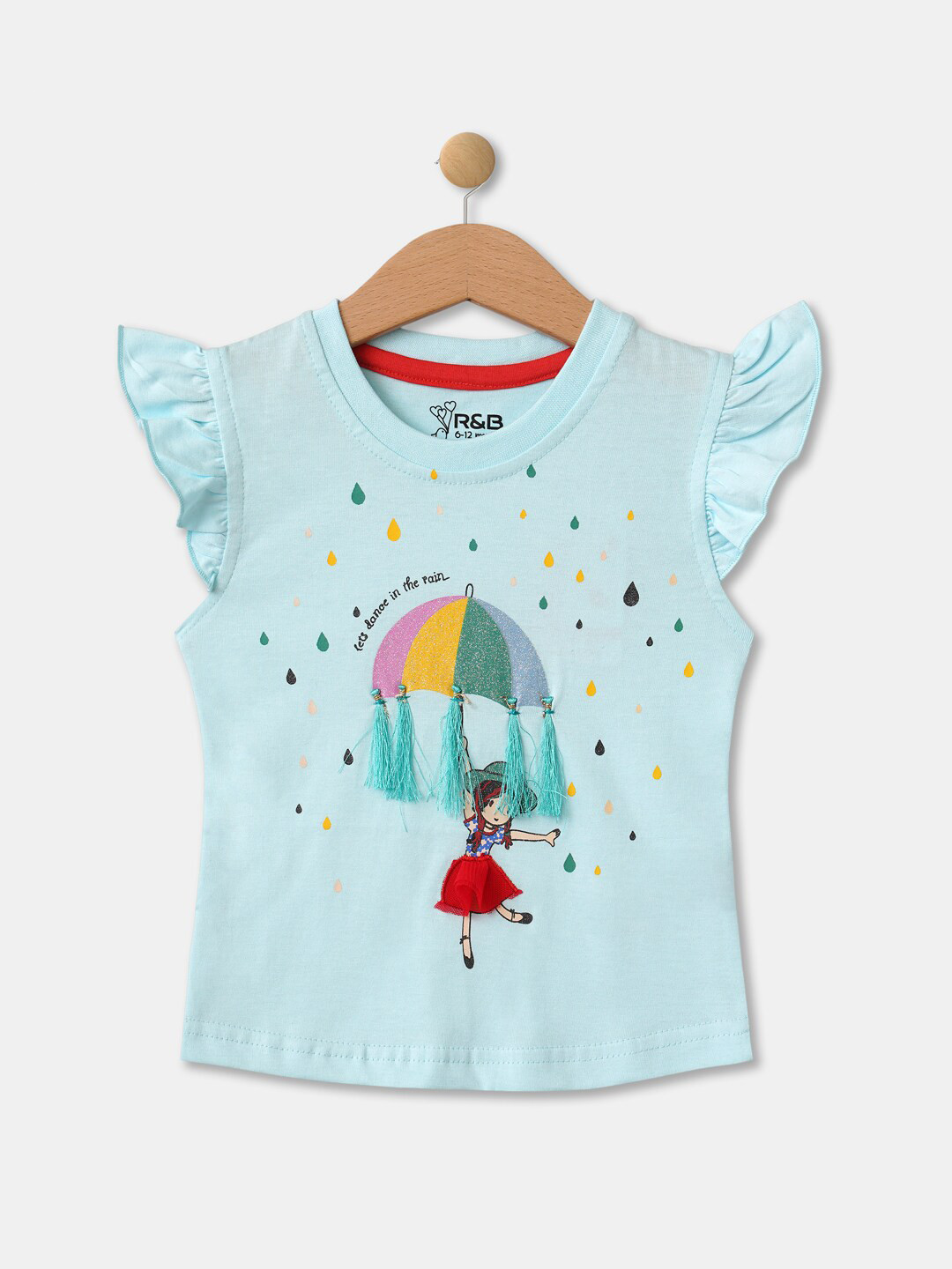 

R&B Girls Blue Printed T-shirt