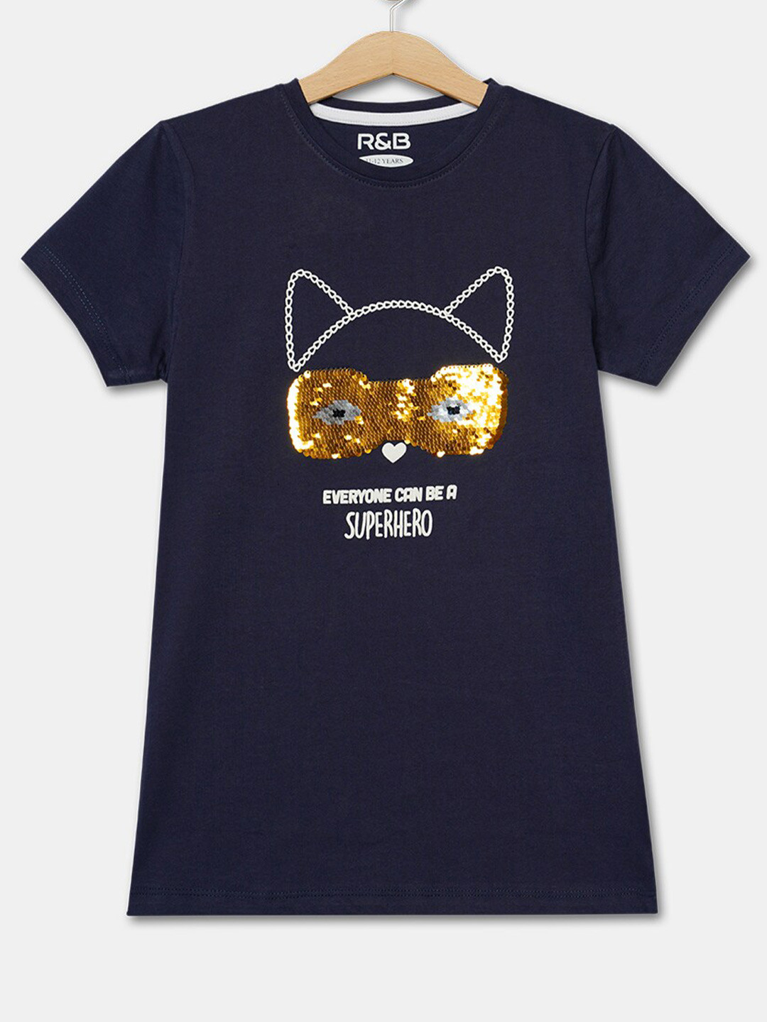 

R&B Girls Blue Printed T-shirt