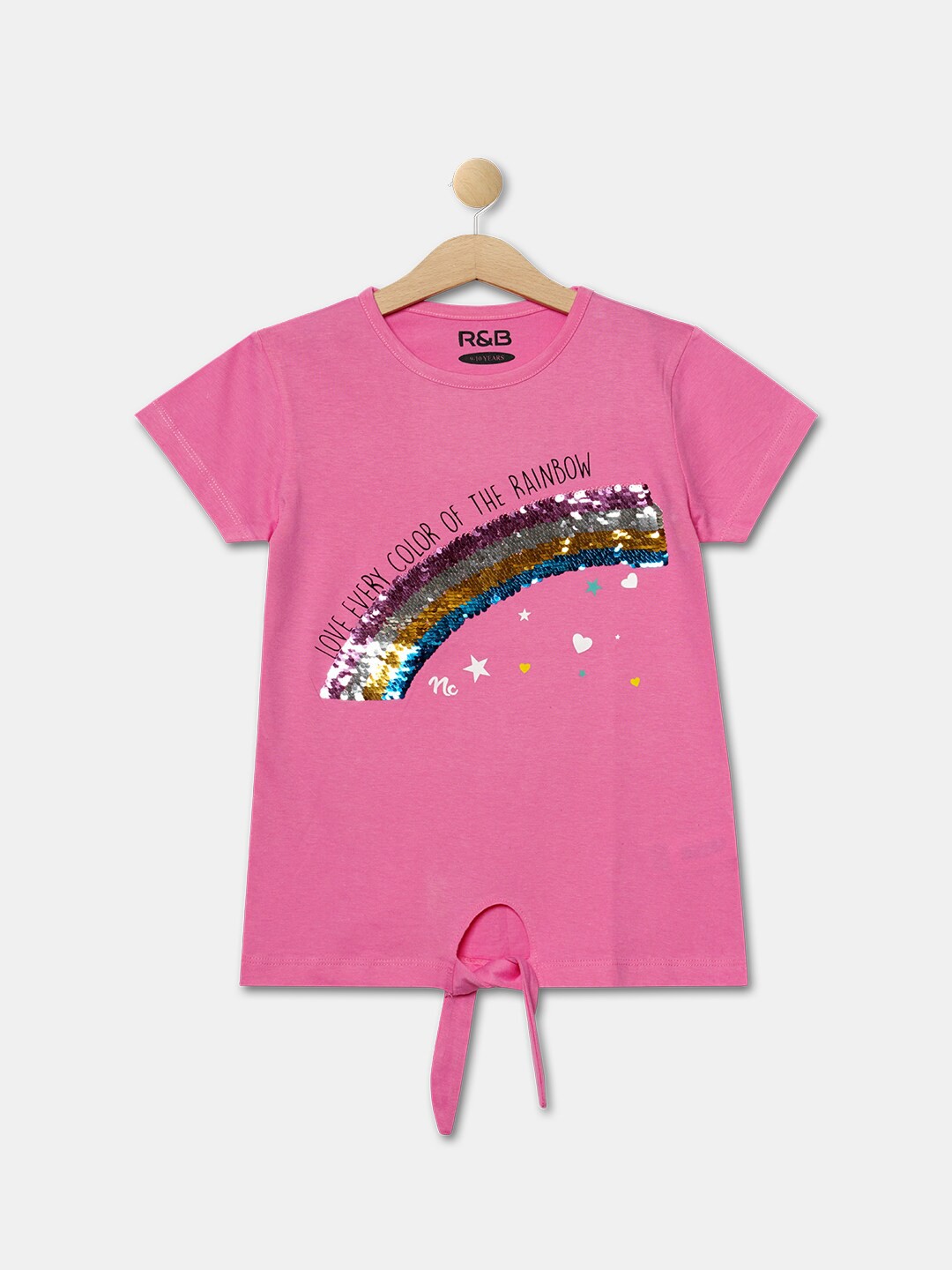 

R&B Girls Pink Printed T-shirt