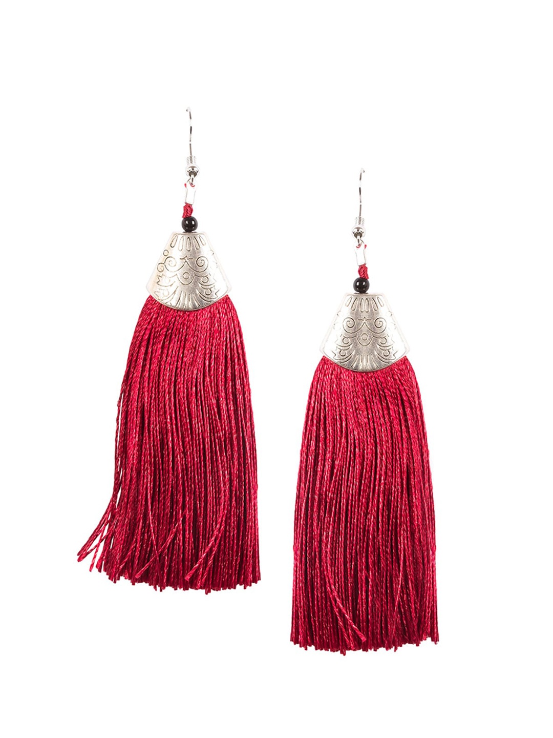 

Ayesha Red Contemporary Drop Earrings