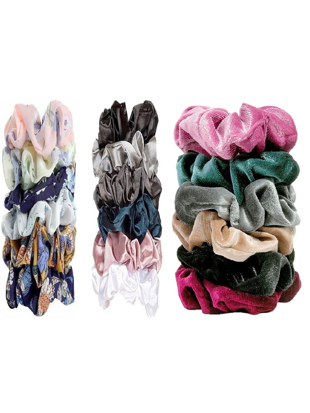 

DIAN Multicolor Pack of 18 Ponytail Holders, Green
