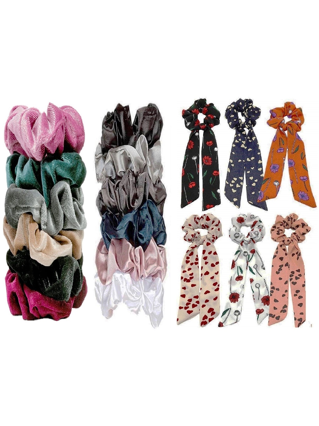 

DIAN Multicolor Pack of 18 Ponytail Holders, Multi