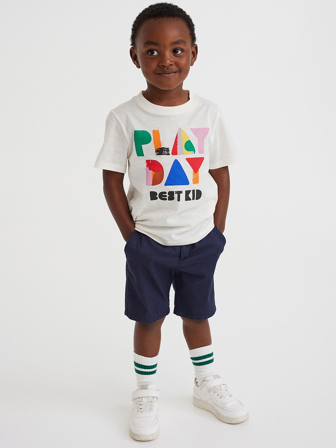 

H&M Boys Blue Cotton Chino Shorts