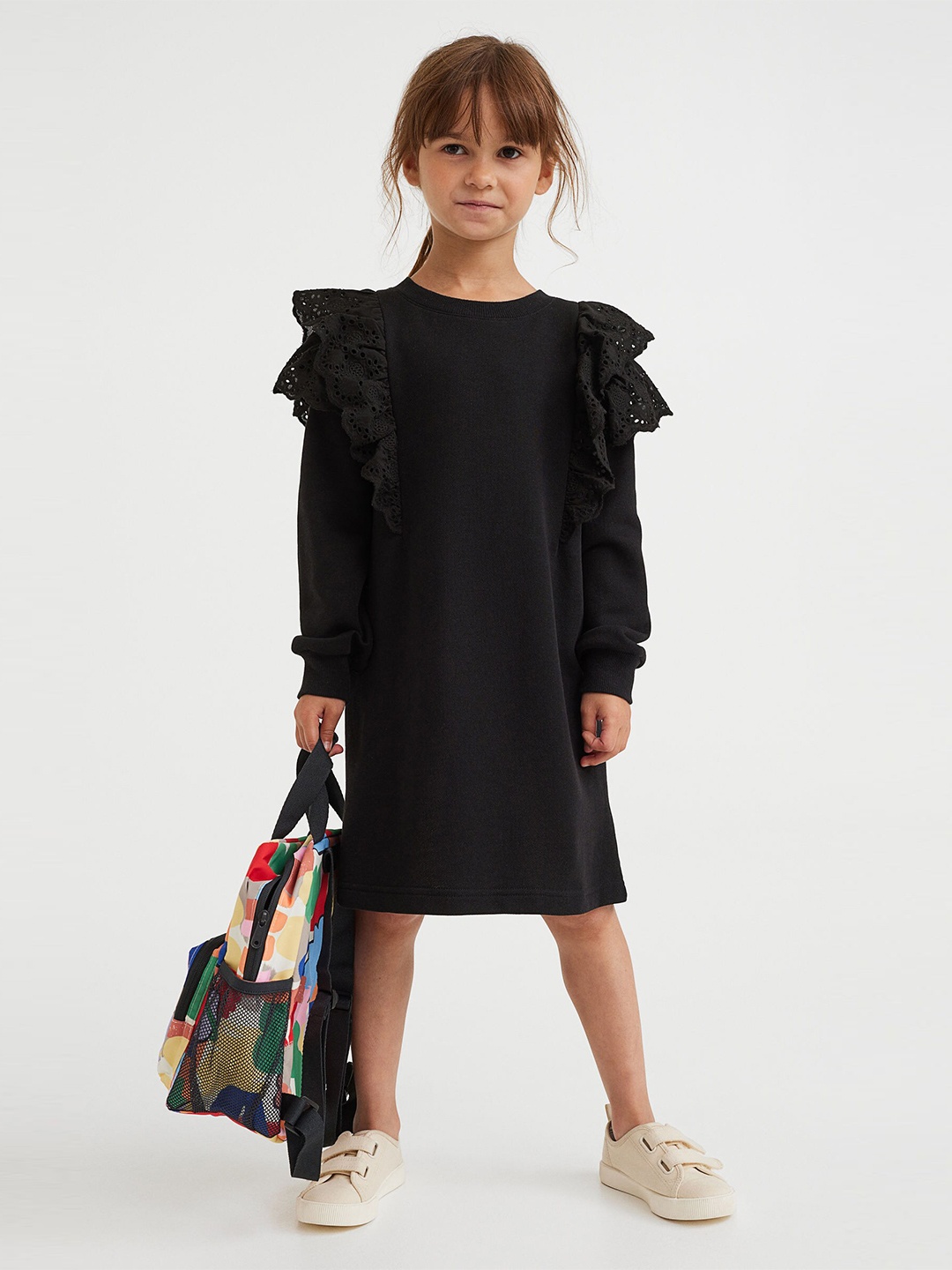 

H&M Girls Black Sweatshirt Dress