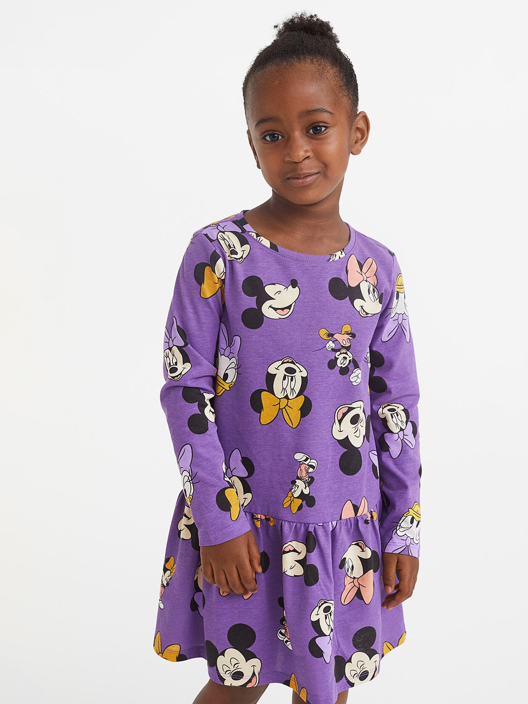 

H&M Girls Purple Patterned Cotton Dress