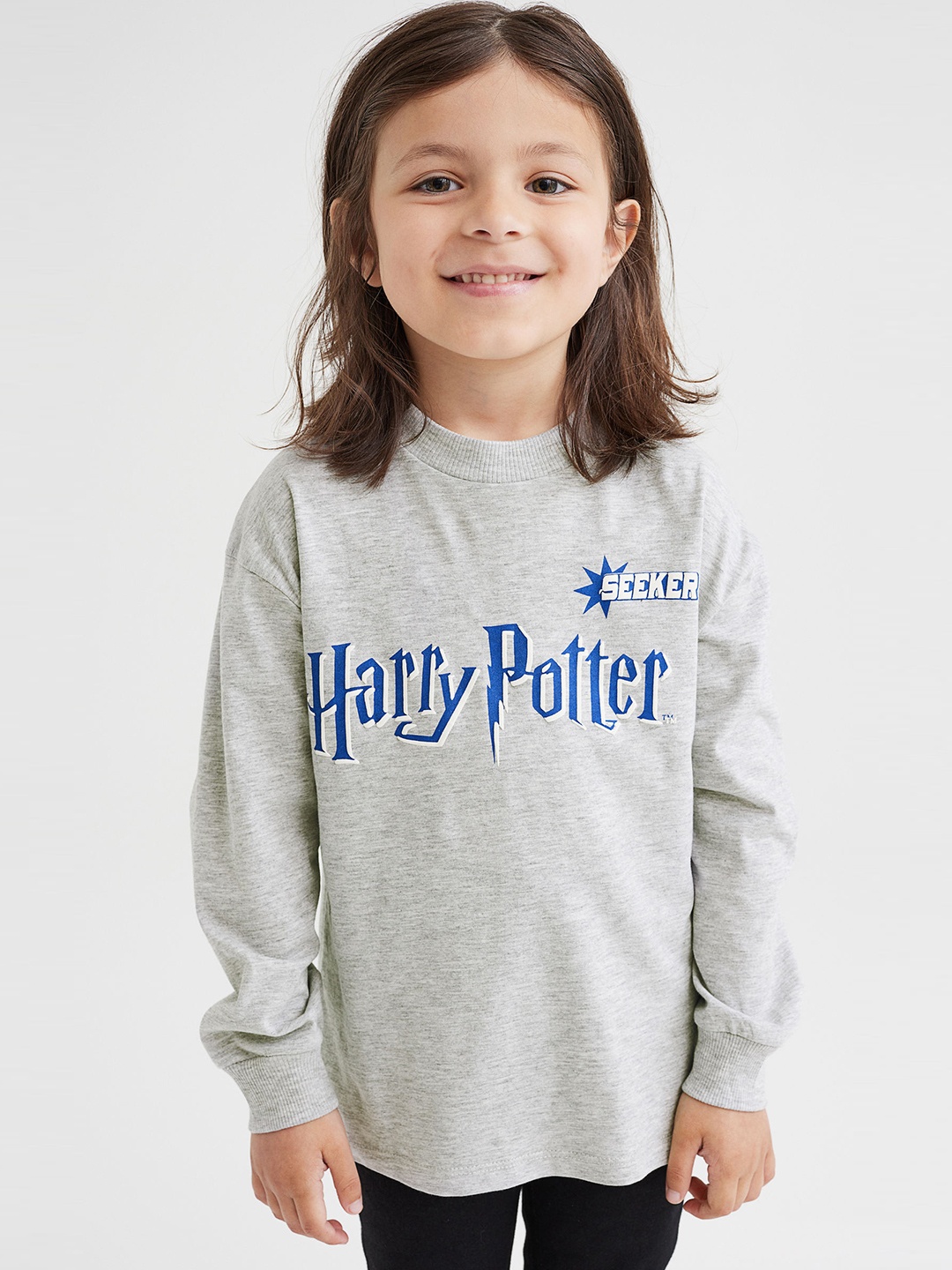

H&M Boys Grey Harry Potter Printed Cotton Jersey Top