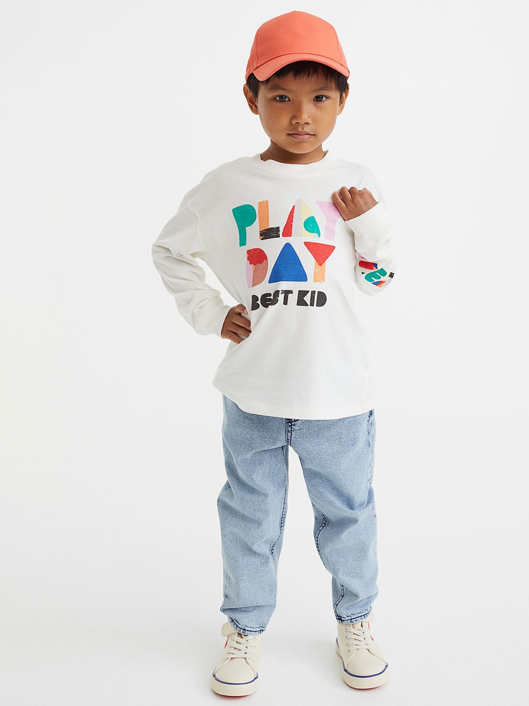

H&M Boys White Cotton Jersey Top