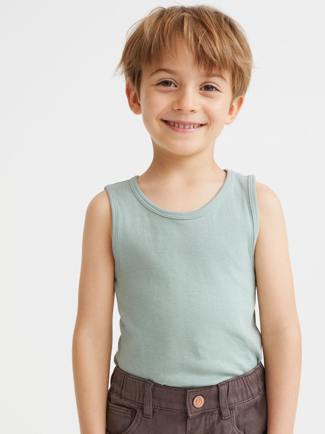 

H&M Boys 3-pack Vest Tops, Green