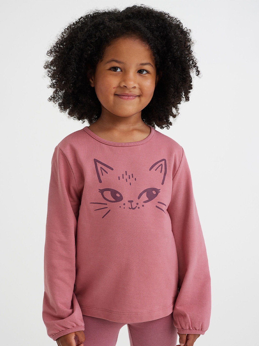 

H&M Girls Pack Of 3 Printed Pure Cotton Sweatshirts, Grey