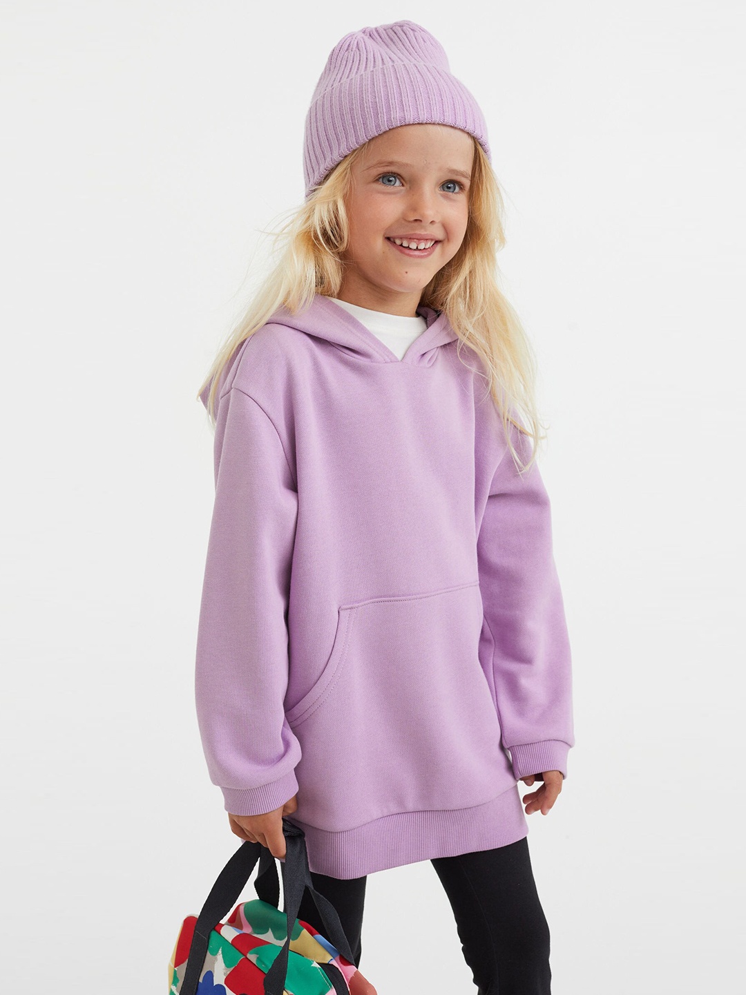 

H&M Girls Purple Solid Hoodie