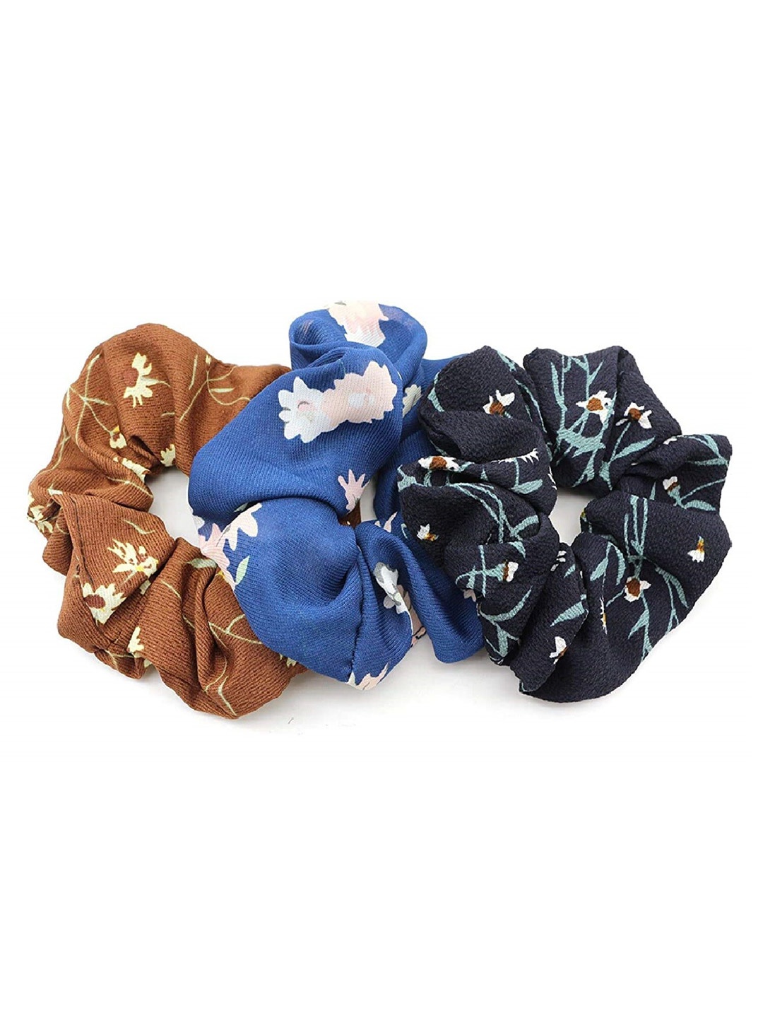 

DIAN Women Set of 3 Printed Scrunchies, Assorted