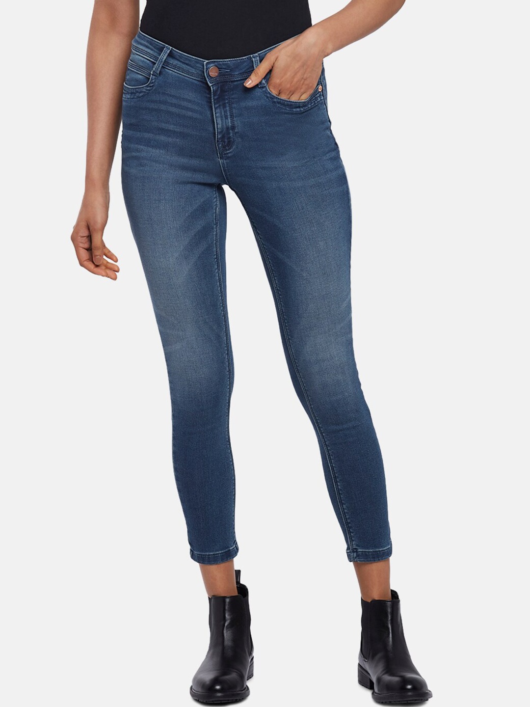 

SF JEANS by Pantaloons Women Blue Skinny Fit Light Fade Jeans