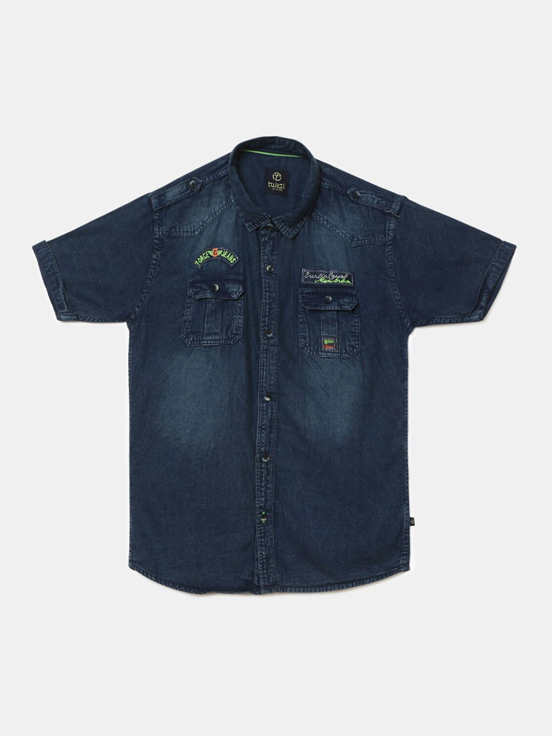 

V-Mart Boys Blue Classic Faded Casual Shirt
