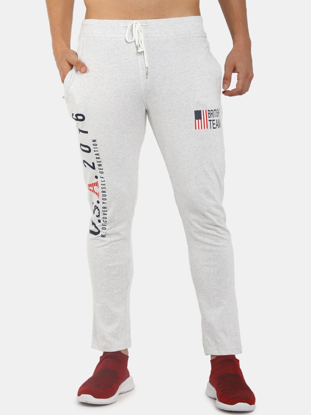 

V-Mart Men Grey Solid Cotton Track Jersey Pant