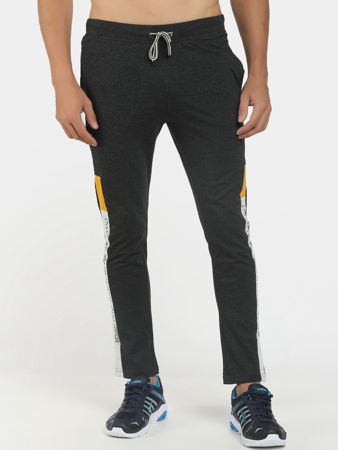 

V-Mart Men Dark Grey Solid Cotton Track Pants