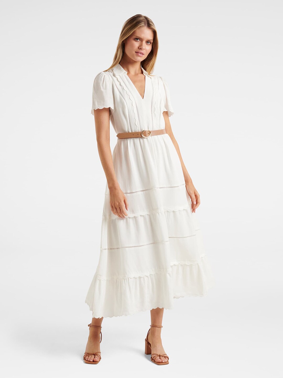 

Forever New White Midi Dress