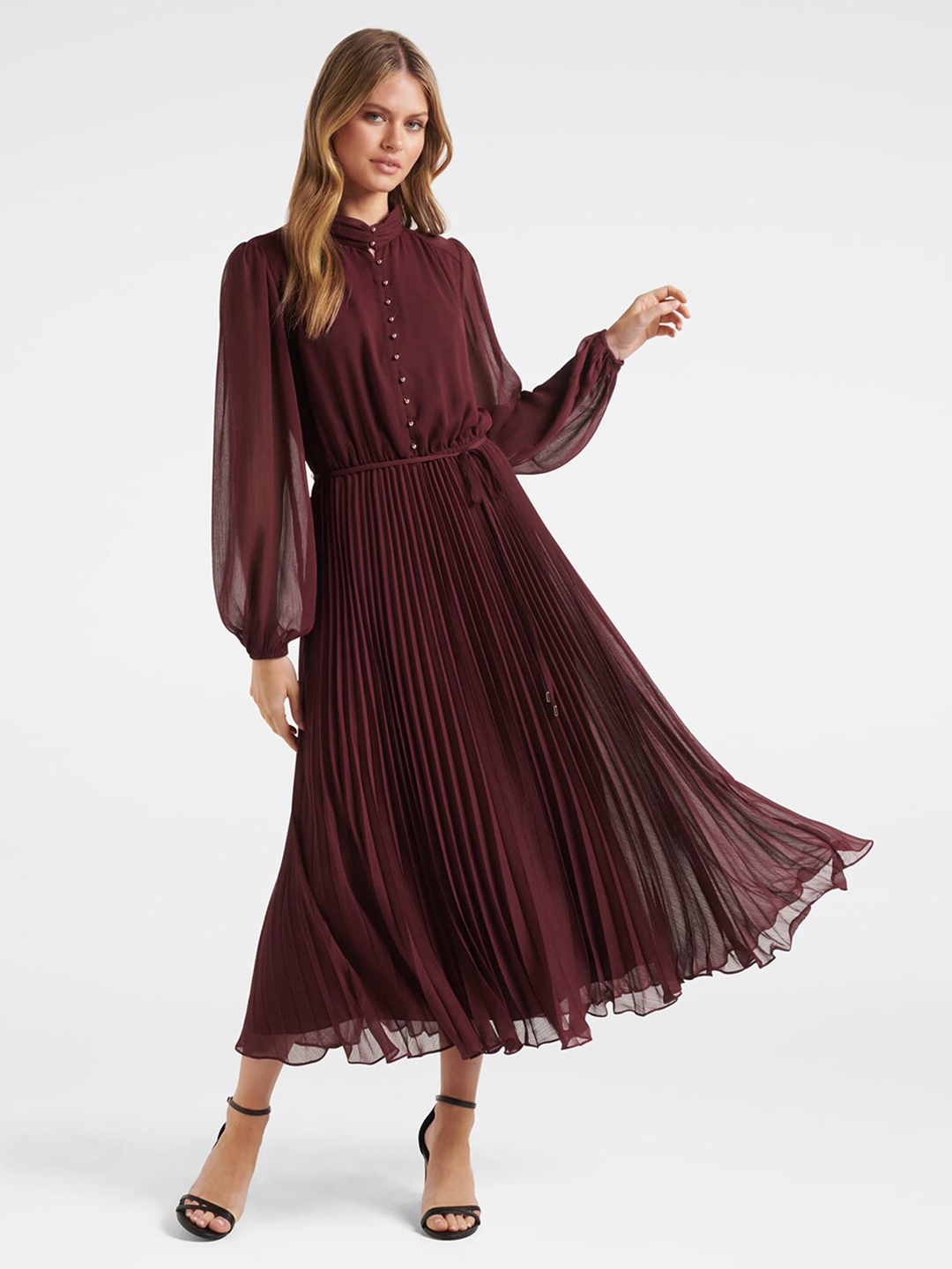 

Forever New Maroon Maxi Dress