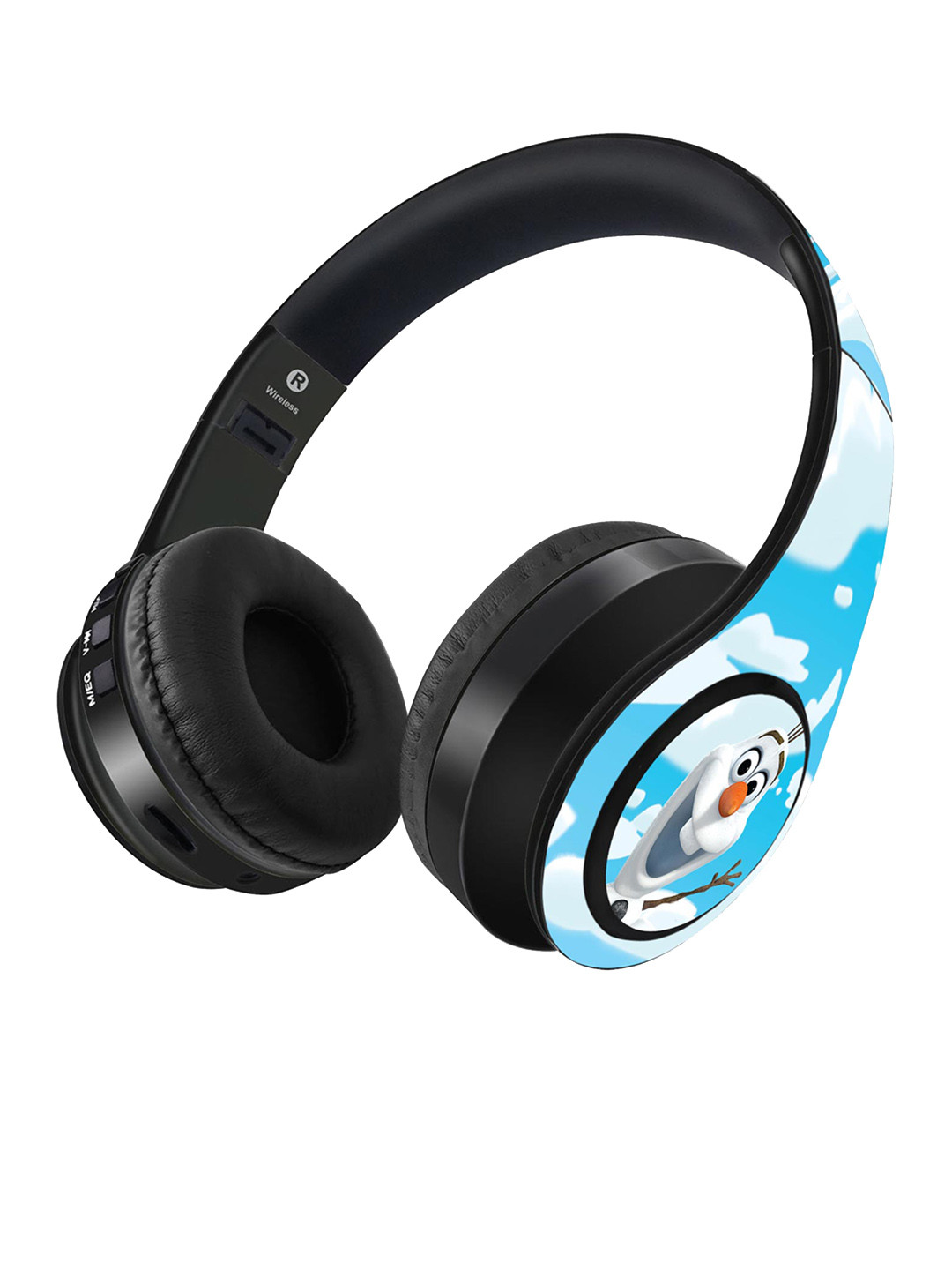 

YK Black & Blue Printed Over-Ear Wireless Headphones