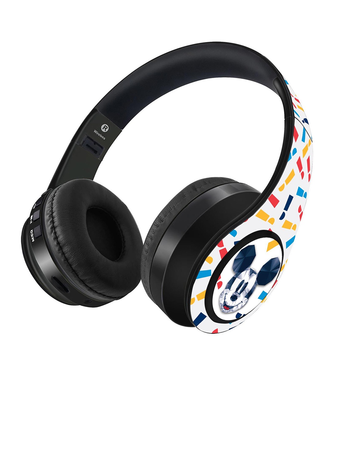 

YK Black & White Printed Stronger Together Bluetooth On Ear Headphones