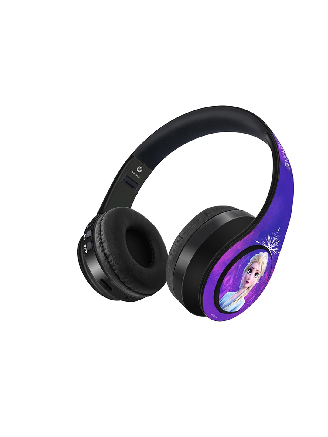 

YK Blue & Purple Printed Fearless Sisters Bluetooth On-Ear Headphone