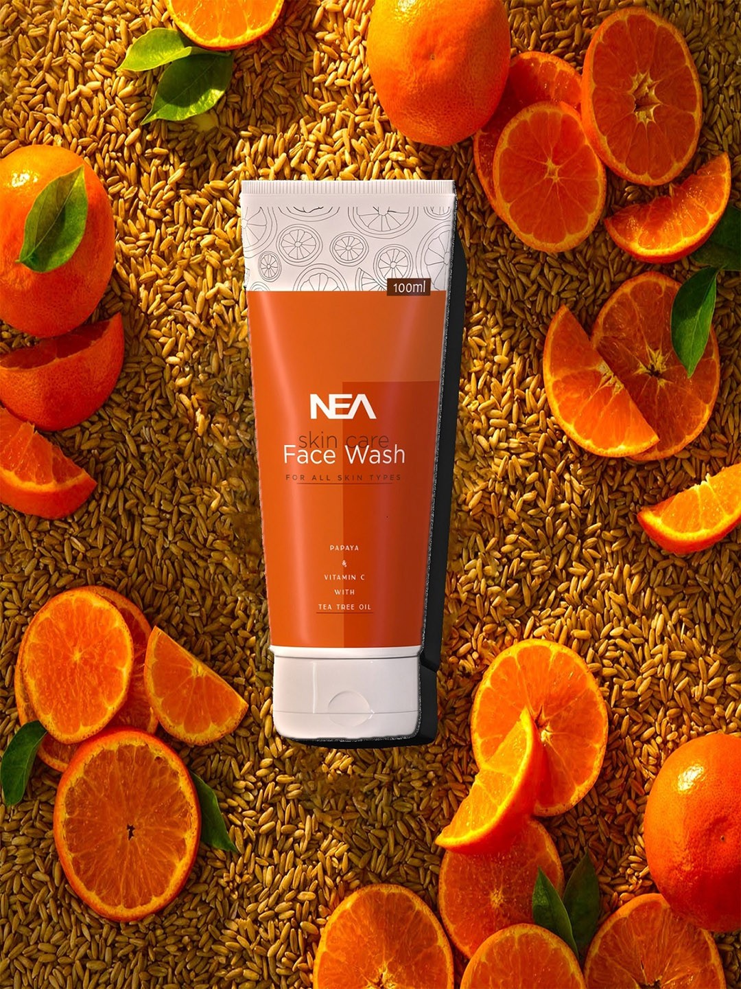 

NEA Skin Care Monsoon Face Wash with Papaya & Tea Tree Oil - 100 ml, Orange