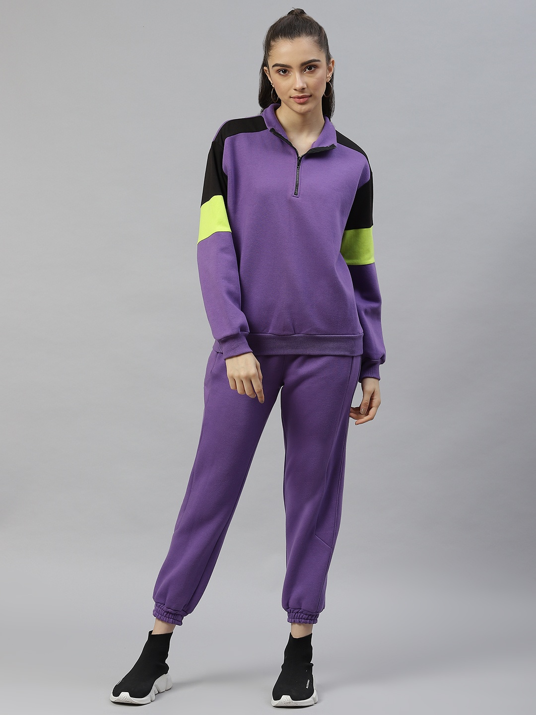 

Laabha Women Purple Solid Tracksuit