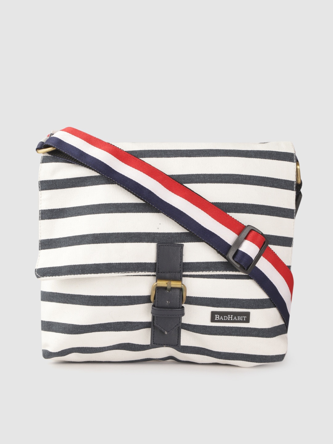

BAD HABIT Blue Structured Sling Bag