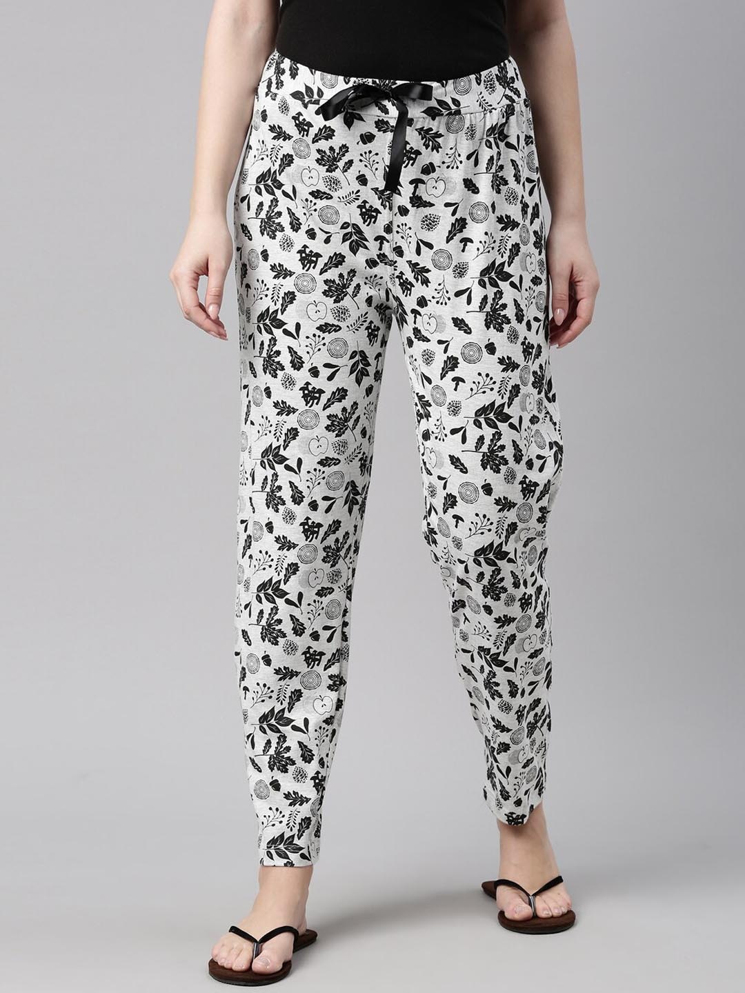 

Enviously Young Woman Grey Printed Cotton Lounge Pants
