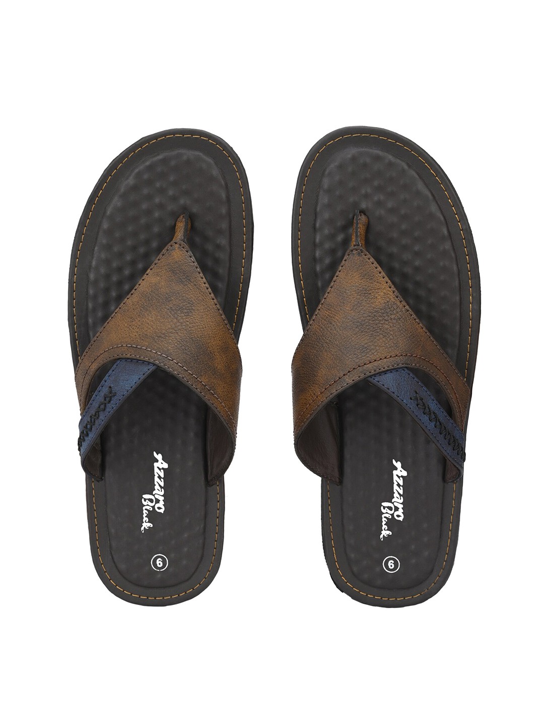 

Azzaro Black Men Brown & Black Slip-On