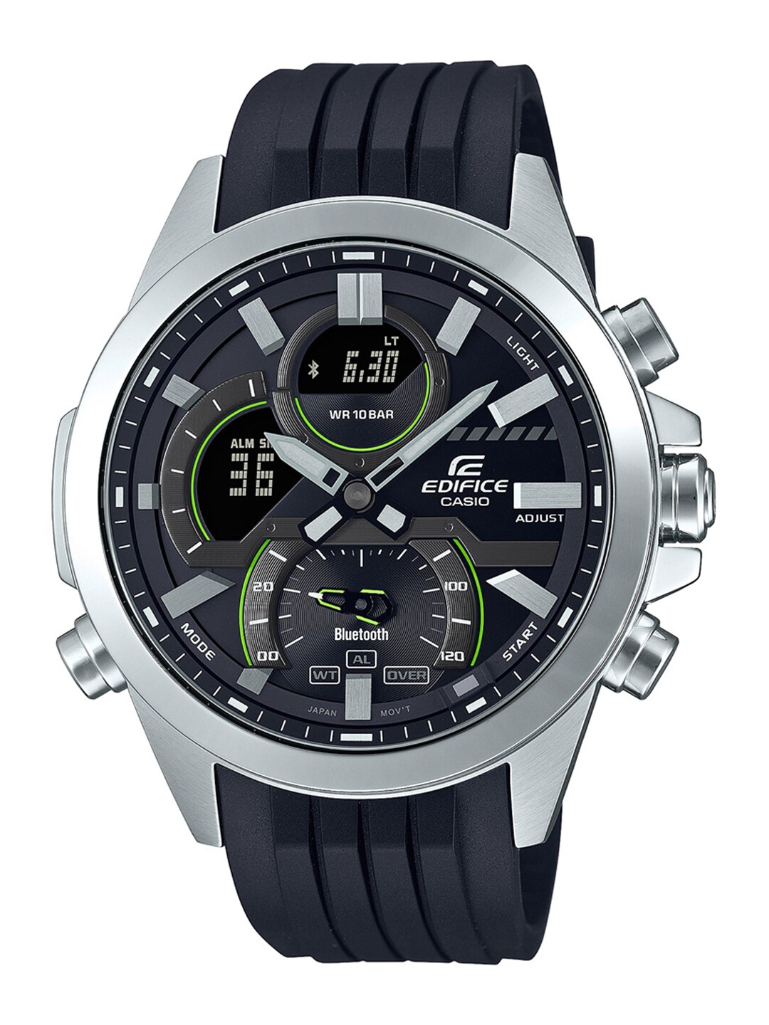 

CASIO Men Stainless Steel Straps Analogue and Digital Chronograph Watch EX548 ECB-30P-1ADF, Black
