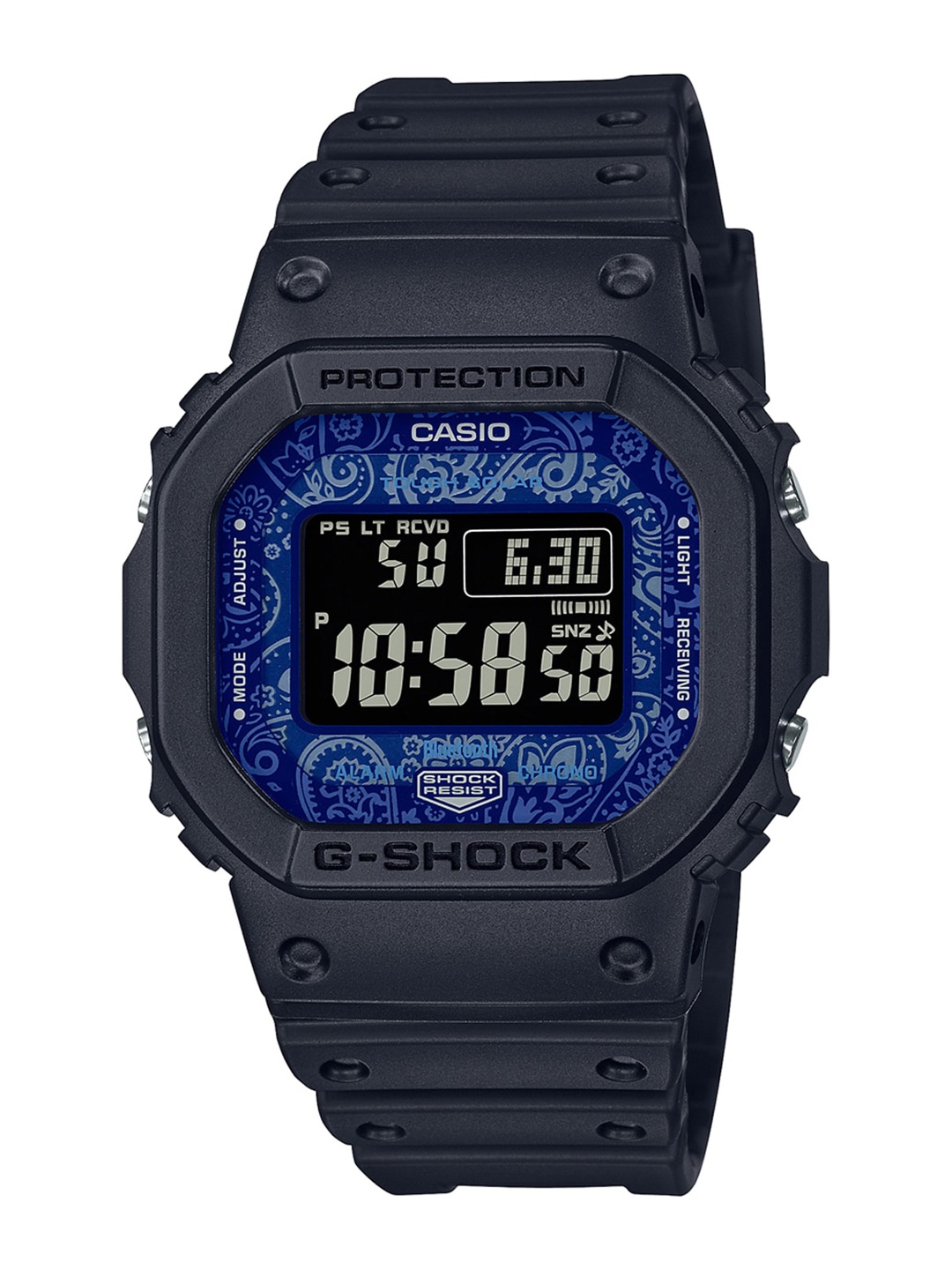 

CASIO Men Blue Dial & Black Straps Digital Chronograph Solar Powered Watch G1240