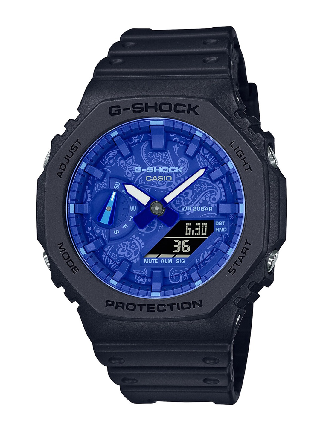 

CASIO Men Blue Dial & Black Straps Analogue and Digital Chronograph Watch-G1237
