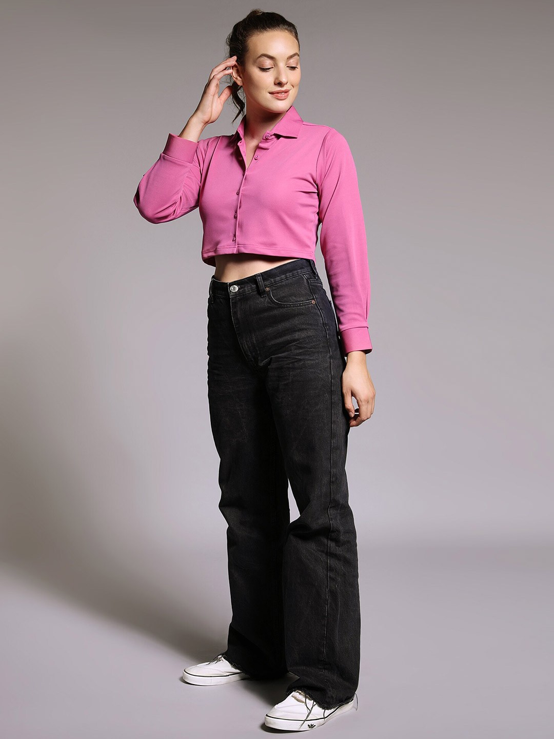 

PEACH & PANDA Women Pink Casual Shirt