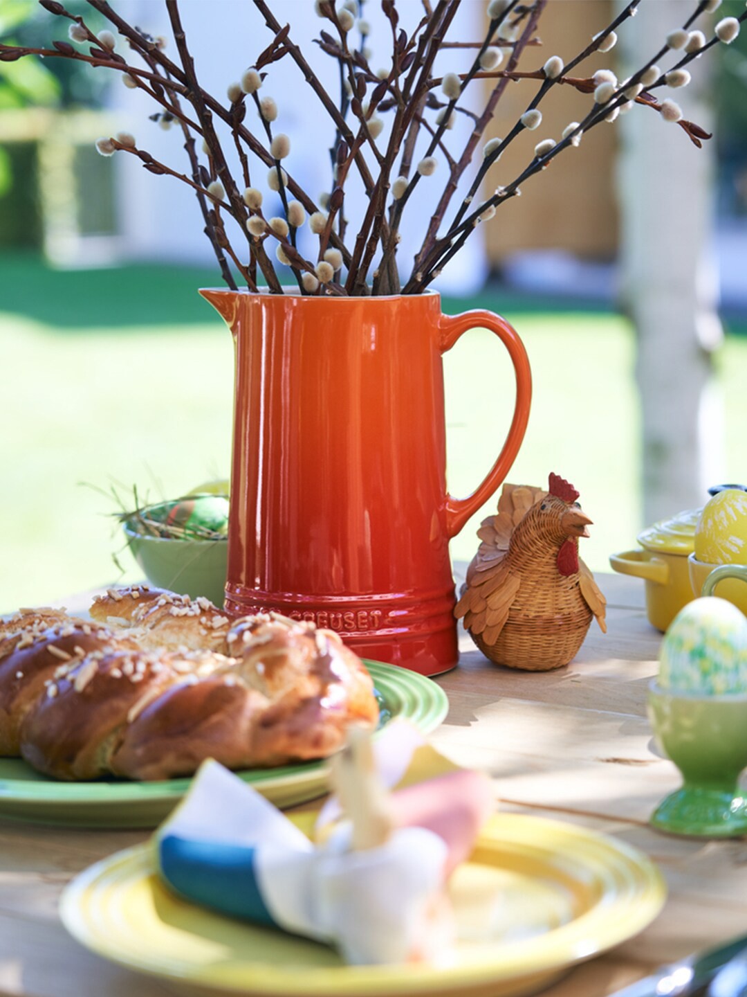 

LE CREUSET Orange Colored Solid Ceramic Pitcher