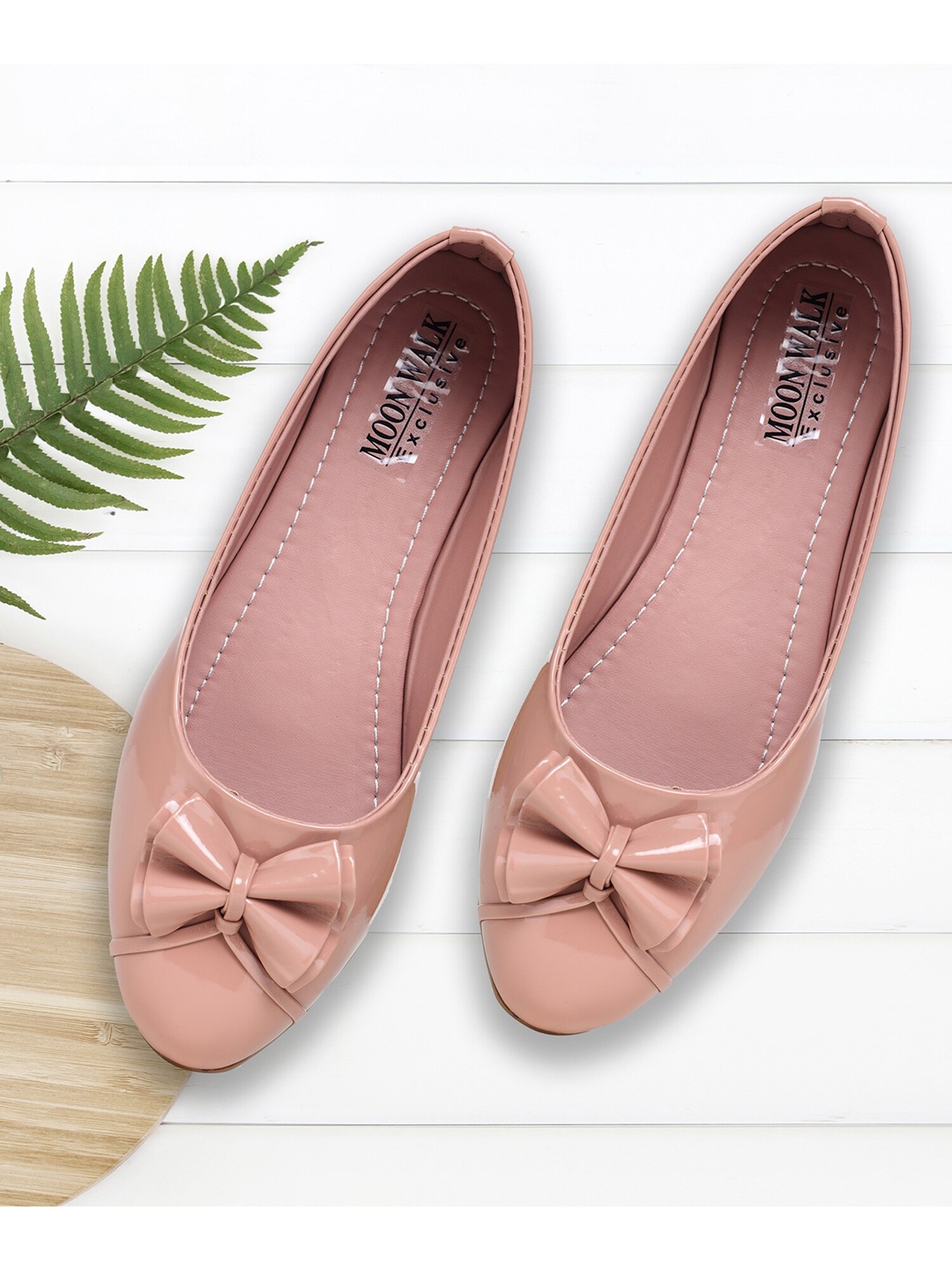 

Moonwalk Women Pink Bows Ballerinas Flats