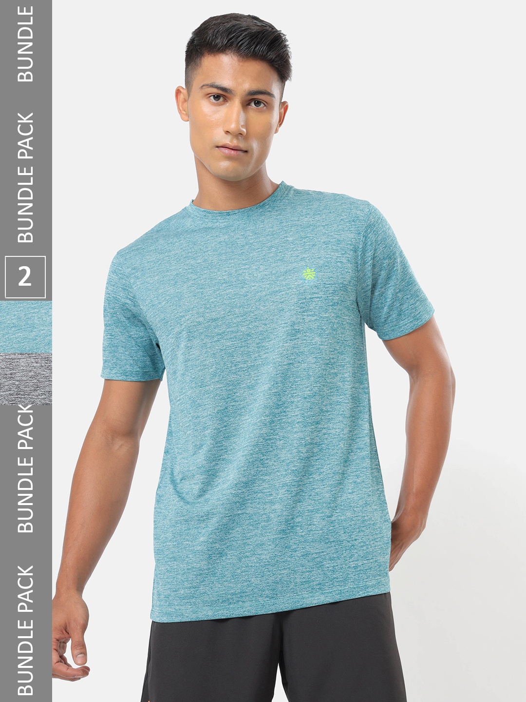 

cultsportone Men Multicoloured 2 Moisture Wicking T-shirt, Multi