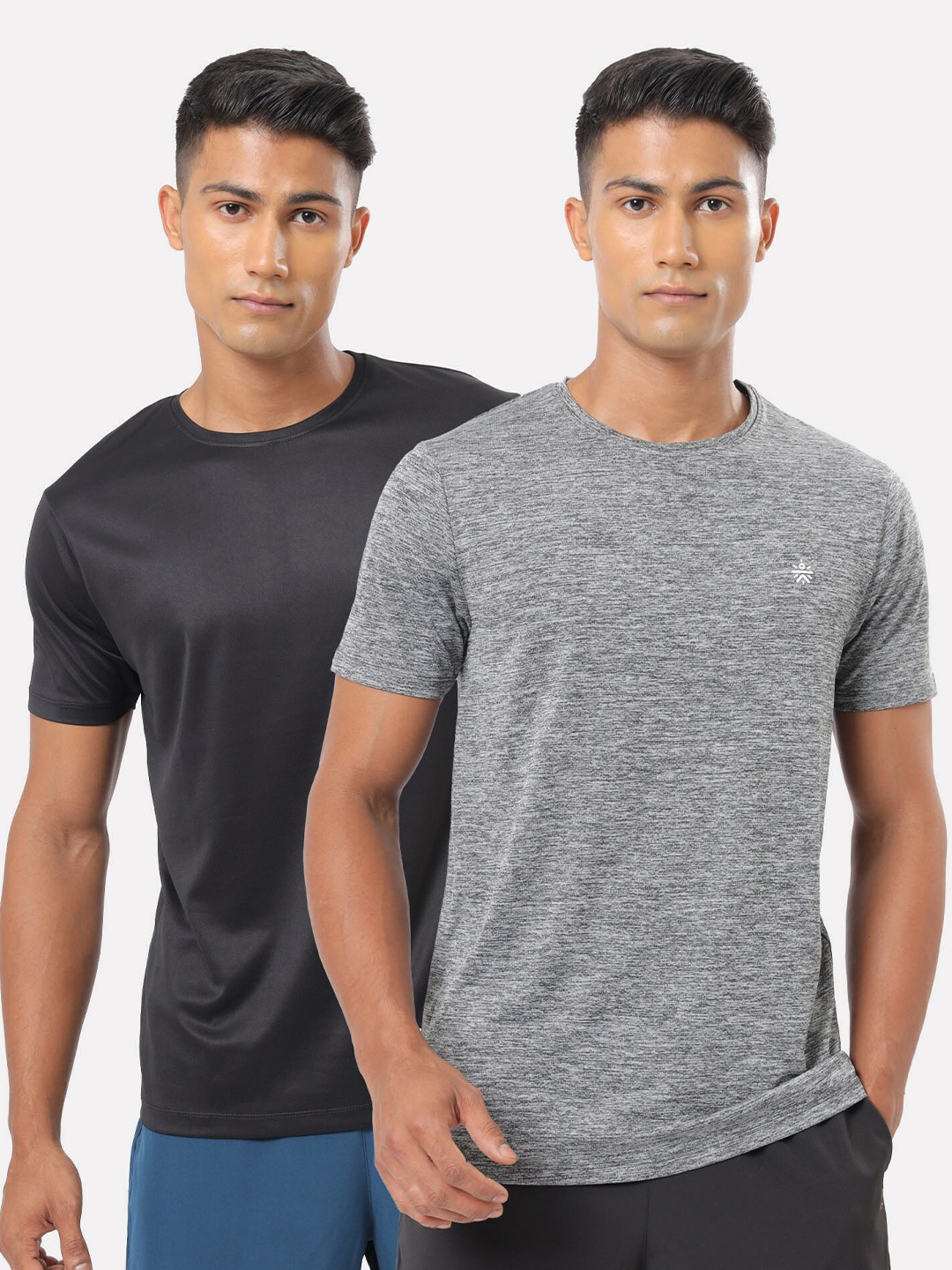 

cultsportone Men Multicoloured 2 Moisture Wicking T-shirt, Multi