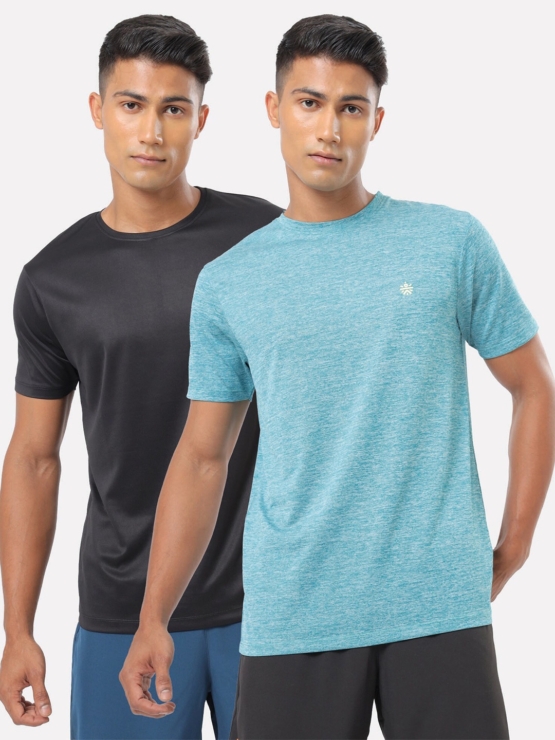 

cultsportone Men Multicoloured 2 Moisture Wicking Applique T-shirt, Multi
