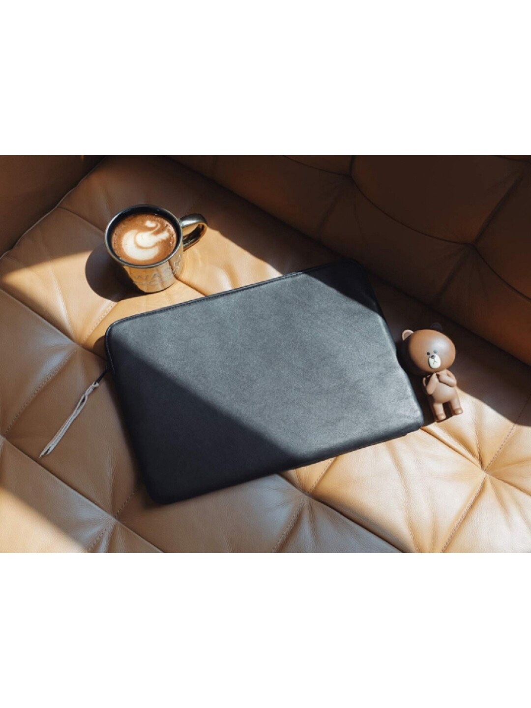 

CONTACTS Unisex Black PU Laptop Sleeve