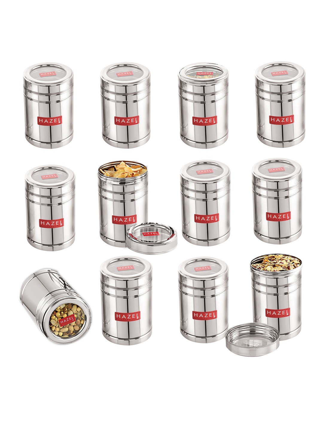 

HAZEL Silver-Toned Stainless Steel Container